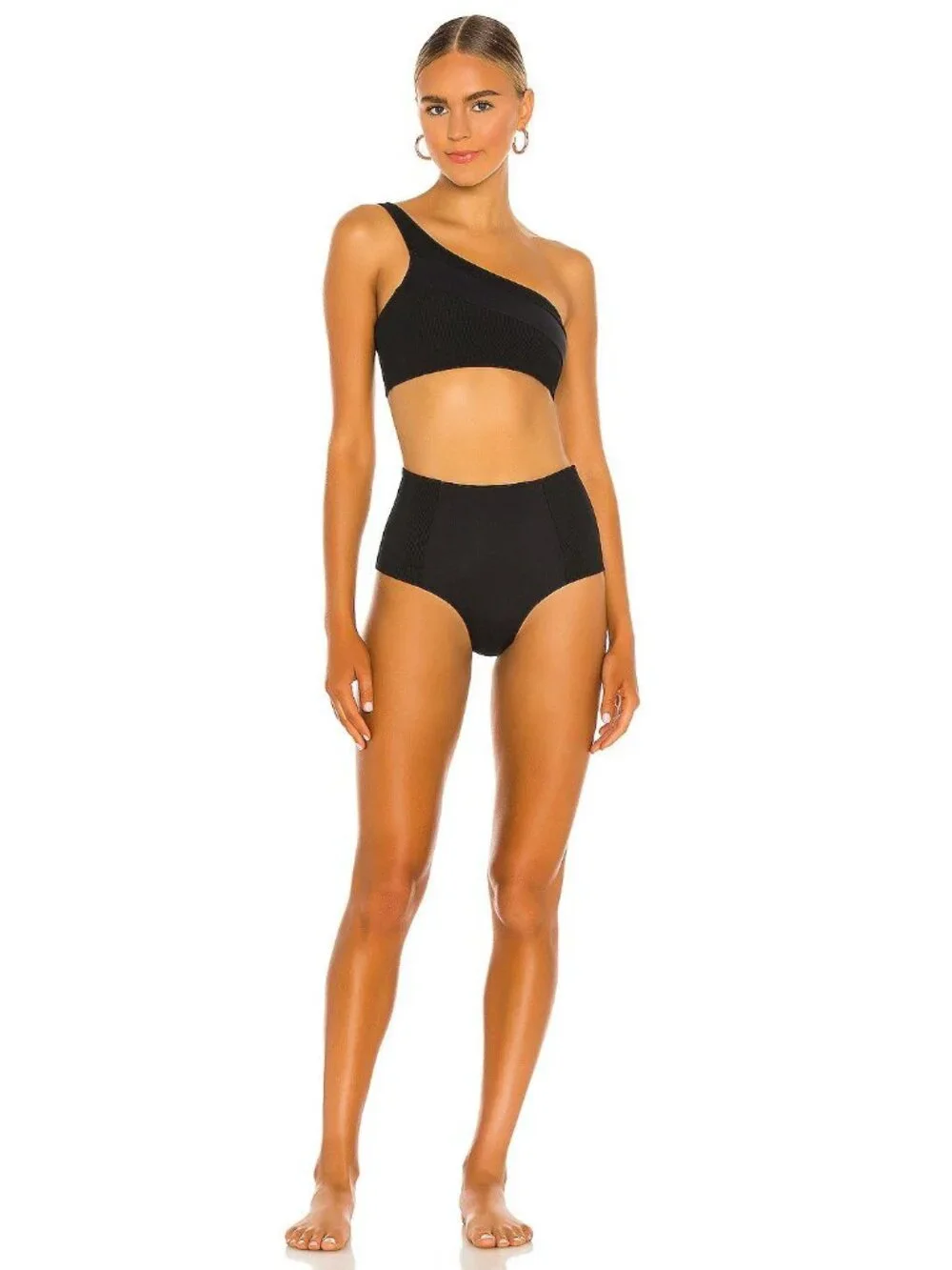 L*Space Celeste Bikini Top in Black XSmall New Womens Swimsuit